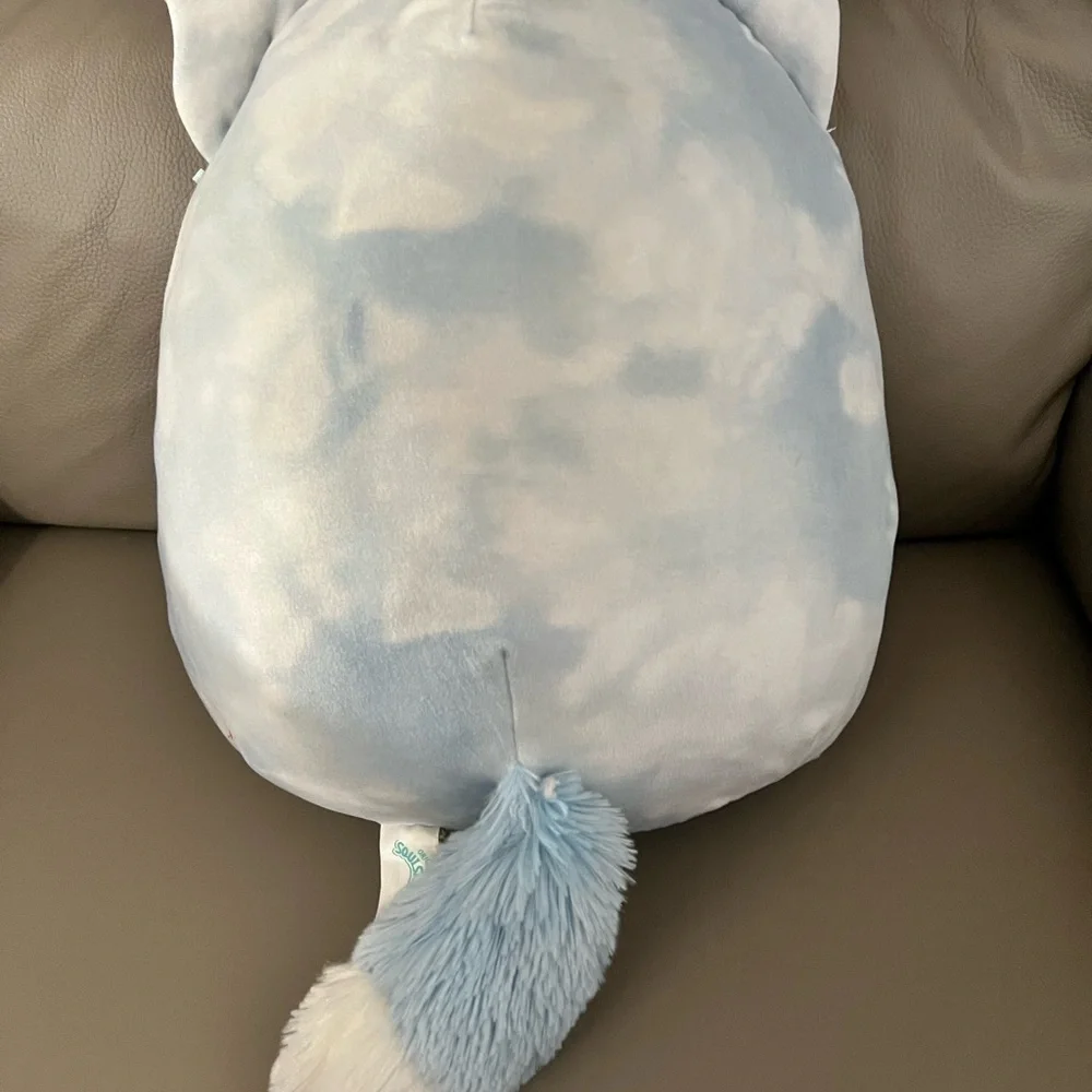 Squishmallow 12” Adorable RARE FALDETTE Blue and Cream Fox Plush